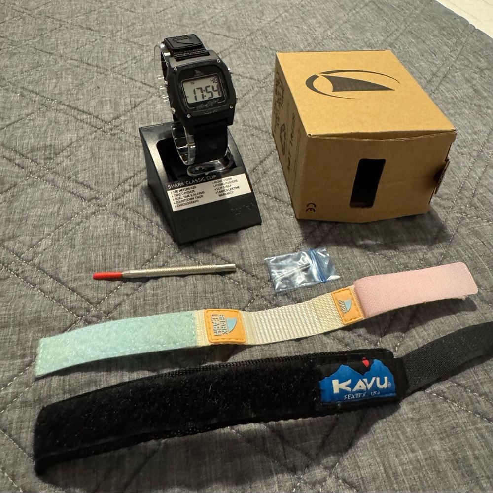 Freestyle Black Watch with Extra Bands/Straps.
